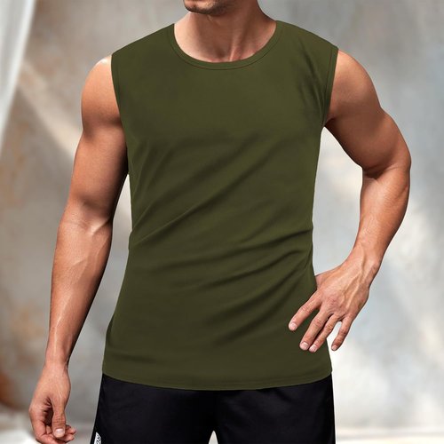 Domirica Lightweight Men's Tank Tops - Breathable Sleeveless Gym Shirt | Solid Color, Plus Size 2025