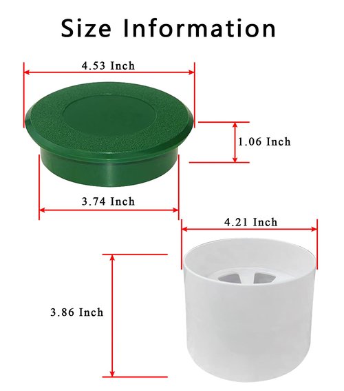 FVVWVV 2 Sets Golf Hole Cup with Cups Cover, Golf Accessories for Backyard Practice Putting Green, Enhanced Home Golfing Experience (2 Sets)