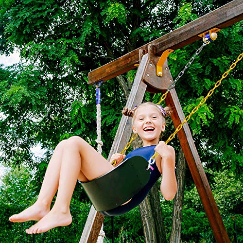 Heavy-Duty Swing Seat - 2 Pack Green with 66" Chain - 250lb Capacity