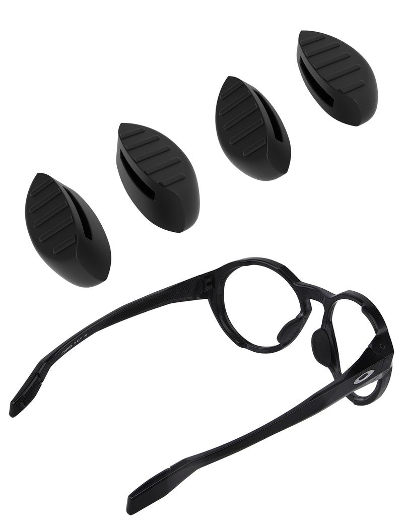SAUCER Replacement Nose Pieces Pads for Oakley Forager OO9421 Sunglasses - Standard Black + Asian Fit Black