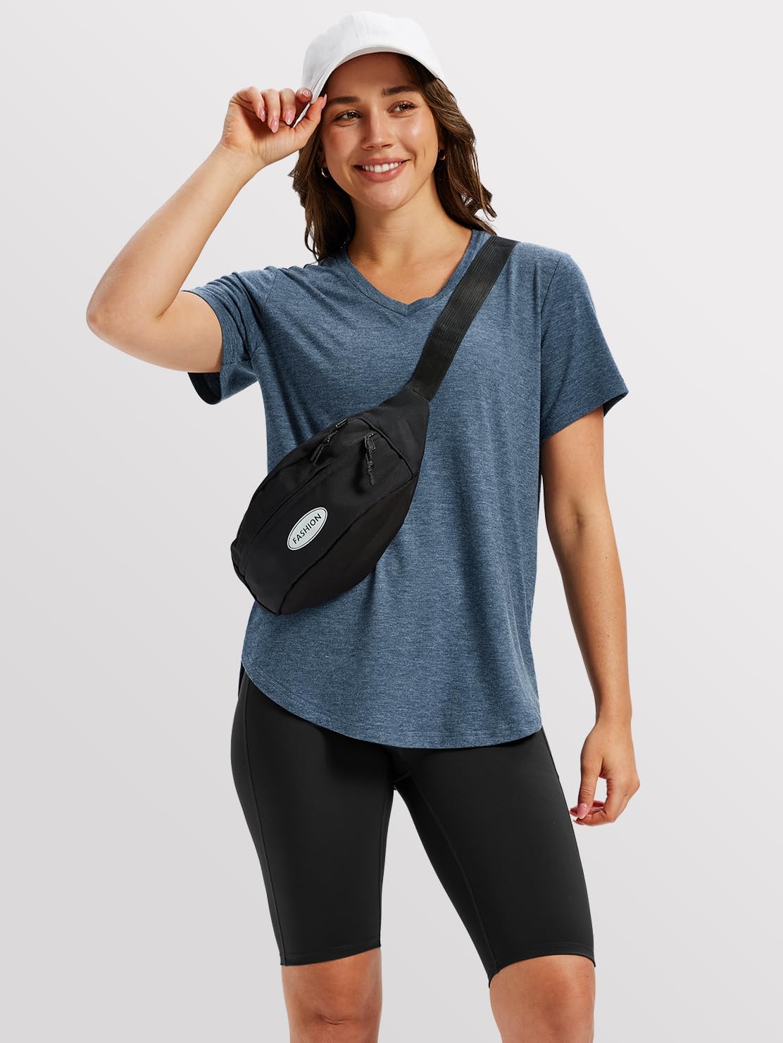 Skiennix V-Neck T-Shirts for Women - Casual Short Sleeve Tops | Plus Size, Loose Fit, 4 Pack