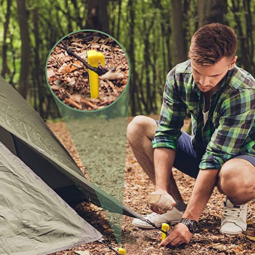 Yellow 30 Pcs 9 Inch Plastic Tent Stakes for Camping & Outdoor Use