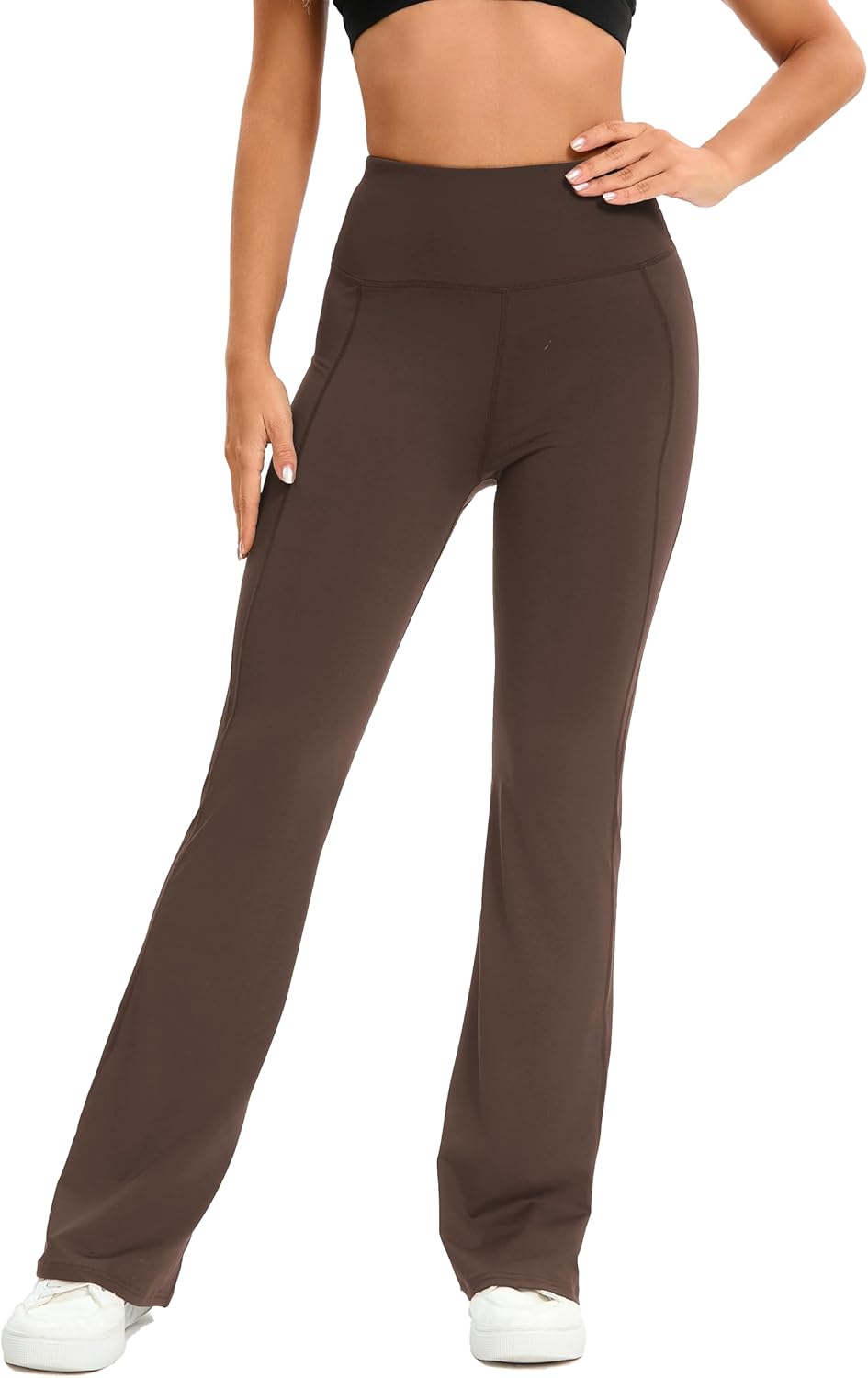 Skiennix Flare Leggings for Women - High Waisted Yoga Pants with Tummy Control | Casual Bell Bottoms