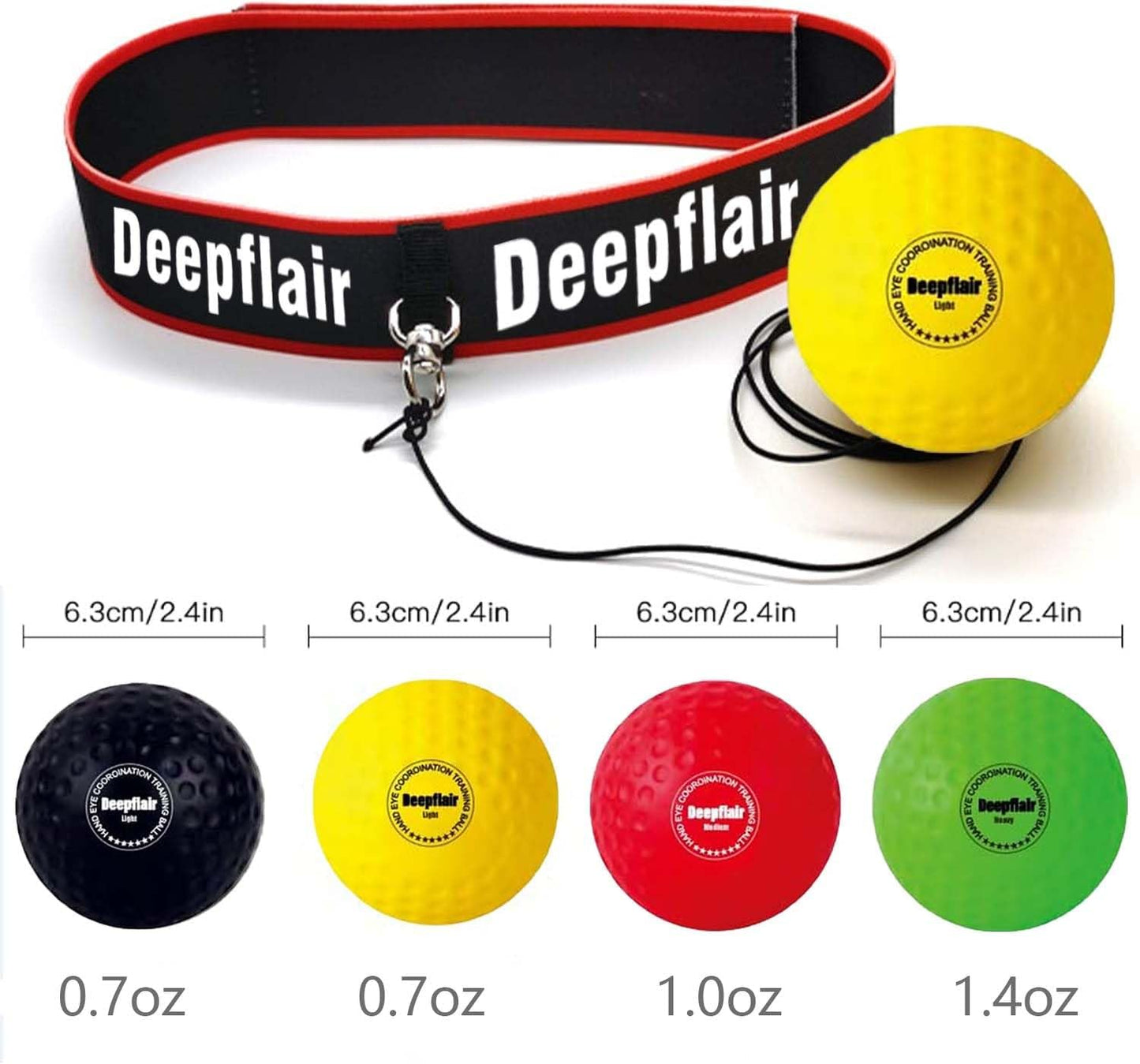 Skiennix Boxing Reflex Balls Set - Adjustable Headband for Enhanced Speed & Hand-Eye Coordination | 4 Pieces