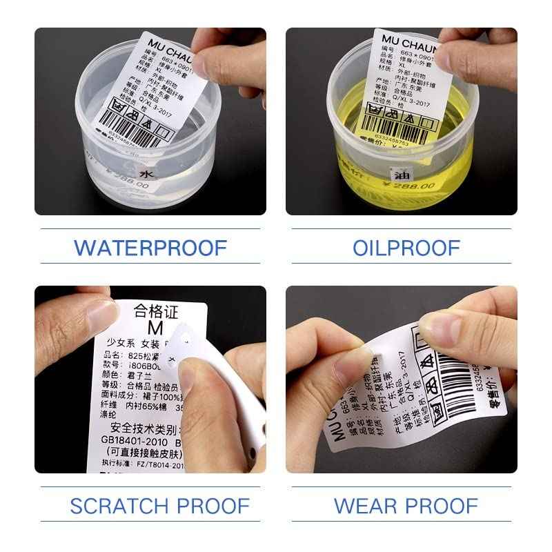9Rolls White Label 50x30mm for NIIMBOT B1 B21 B3S Label Maker,Waterproof,Self-Adhesive Label Paper Office and Home Labeling Tape Replacement.