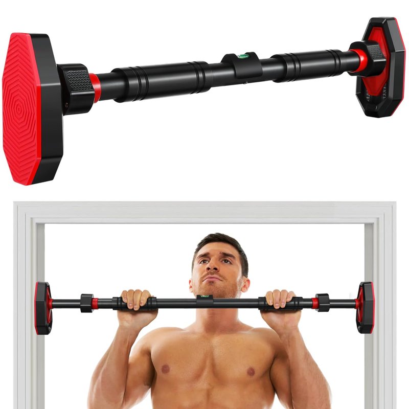 Abaodam Adjustable Pull up Bar for Doorway No Drilling Required Home Gym Equipment with Comfortable Grip and Secure Locking for Upper Body Strength Training