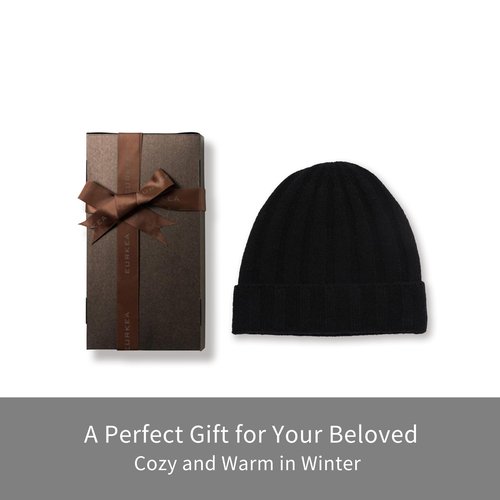 EURKEA 100% Pure Cashmere Winter Beanie Skullies Cap for Men, Soft Warm Lightweight Beanie