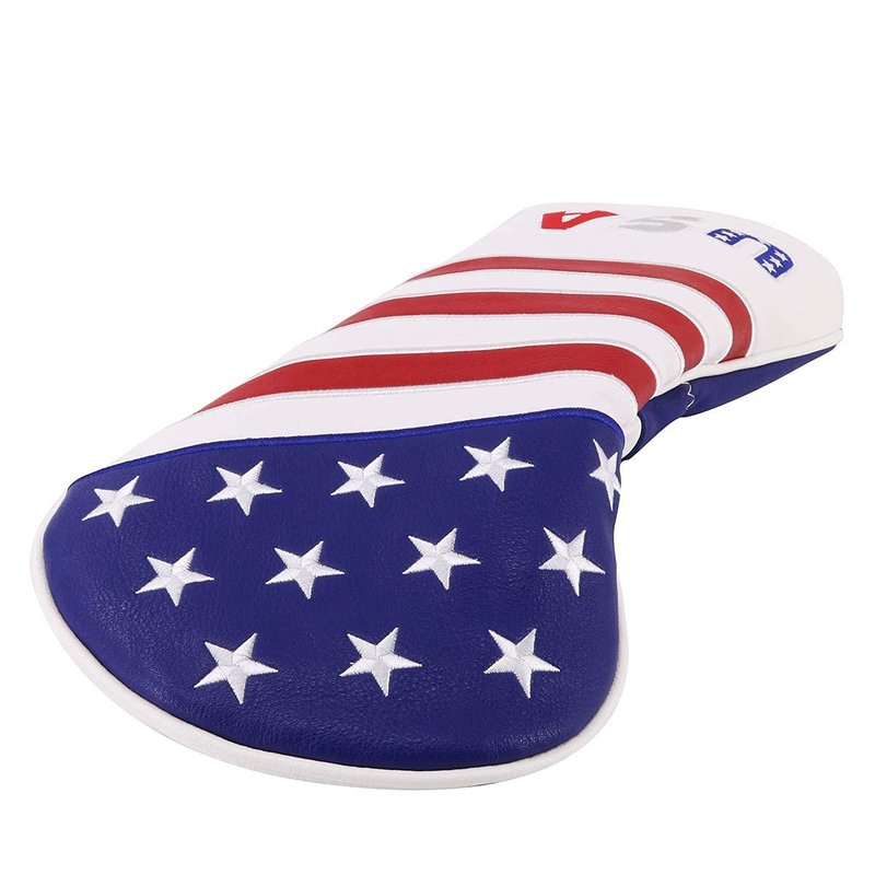 Craftsman Golf Red/White/Blue Star Stripes USA Flag Driver Cover Headcover Fits up to 460cc (Driver Cover)