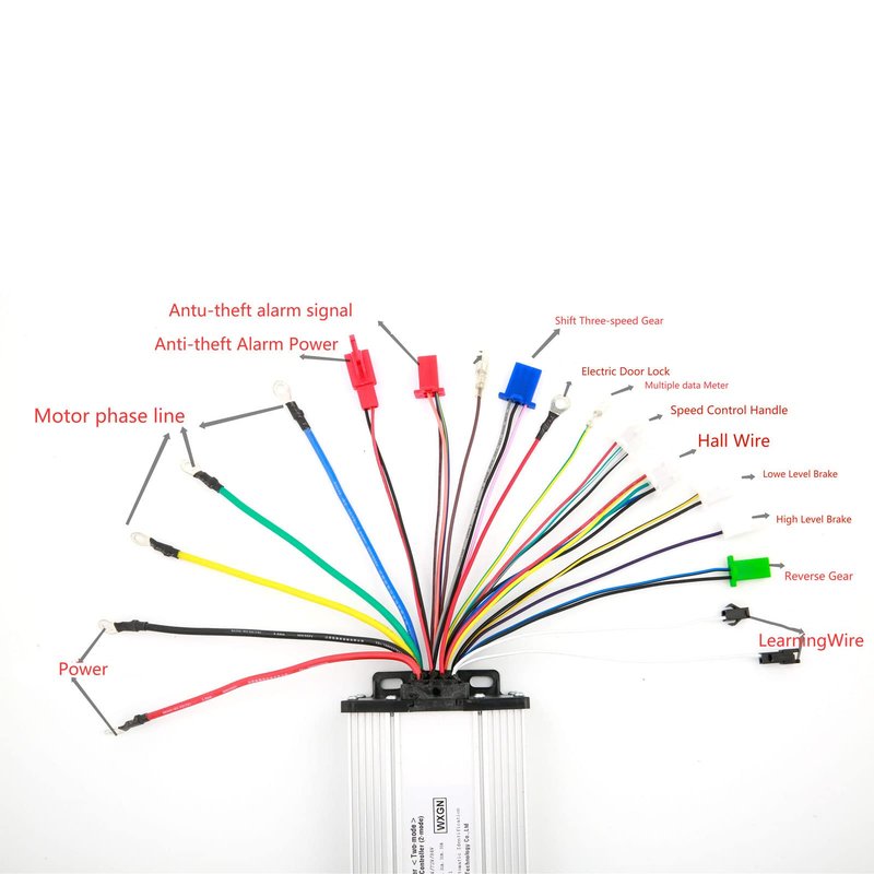 JTLB 48V 60V 64V 1000W-1500W Electric Brushless Speed Motor Controller for Electric Scooter