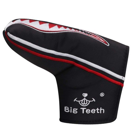 BIG TEETH Golf Blade Putter Cover Headcover Club Protector Magnetic Bar Closure Lucky Putter Cover for Scotty Cameron Taylormade Odyssey (Shark)