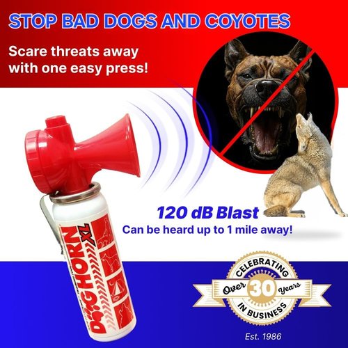 DogHorn XL Air Horn - Effective Training Tool & Outdoor Safety Alarm for Dogs | Scare Wild Animals (Pack of 1)