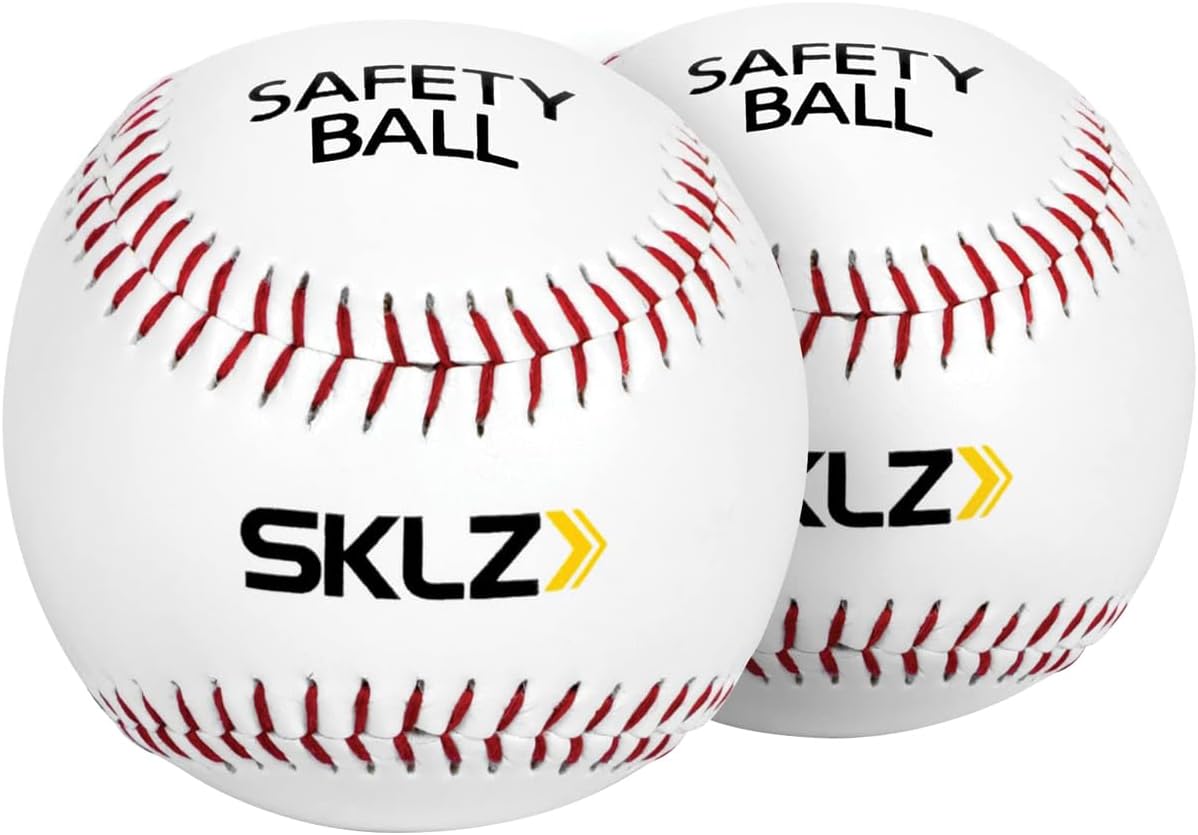 SKLZ Soft Cushioned Safety Baseballs - 2 Pack | Ideal for Safe Practice & Training, White Pearl