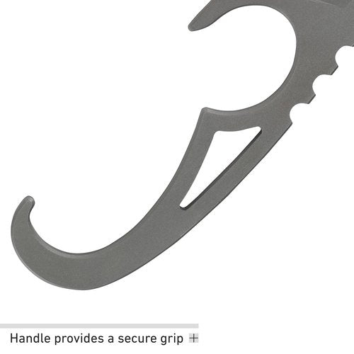 CRKT SDN Fixed Blade Knife with Sheath: Lightweight EDC Outdoor Knife, Stainless Steel with Thermoplastic Sheath 2909, Gray