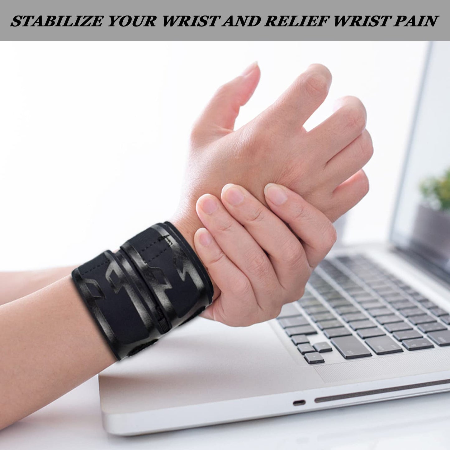 Mezeic Wrist Brace for TFCC Tear, Ultra-thin Compression Wrist Straps Weightlifting Wrist Wraps Adjustable Wrist Support for Sport Protection, Tendonitis Arthritis Wrist Pain - Black