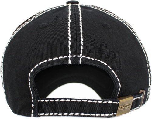 KBETHOS Distressed Skull & Free Spirit Hat - Adjustable Washed Cotton Trucker Cap