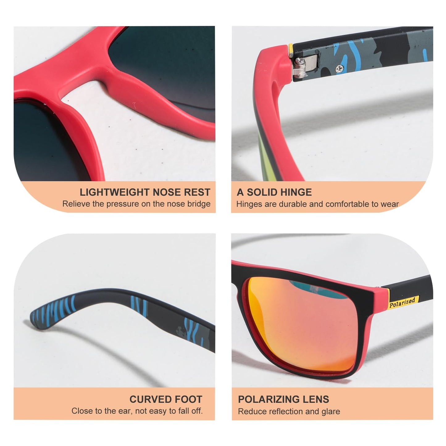 JPNK Polarized Sunglasses for Men and Women, UV400 Protection, Lightweight Sunglasses for Driving, Fishing, Golf