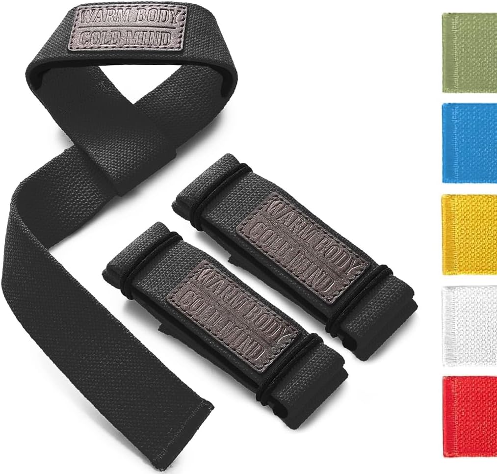 WARM BODY COLD MIND Lasso Lifting Wrist Straps - 770 lb Rated Hand Wraps for Weightlifting & Powerlifting