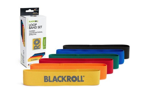 BLACKROLL - Loop Band Set, Resistance Bands for Yoga, Pilates, Exercise Bands Set for Working Out, Training, and The Gym, Booty Bands for Hip and Glutes, for Men and Women, Set of 6