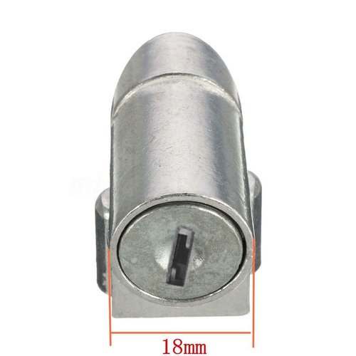 1Pcs Electric Bike Battery Box Safety Lock Portable Anti-Theft Key Lock Battery Cylinder Lock for Motorcycle Electric Bike Scooter E-Bike with 2 Keys Light Weight(Silver)
