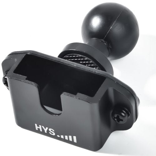 HYS 1'' Ball Mount Base with Belt Clip/Round Knob Holder for Handheld CB Radio&Romote Speaker Mic, 1'' TPU Ball Adapter Compatible with RAM Mounts B Size 1 Inch Ball Double Socket Arm
