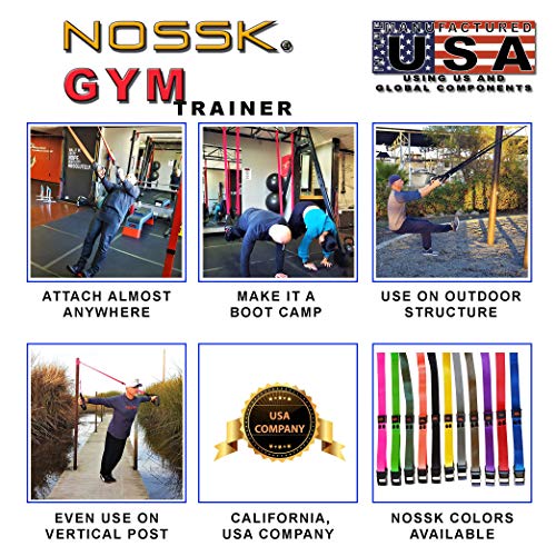 NOSSK GYM Pro Suspension Fitness Trainers - 2 Pack, Yellow