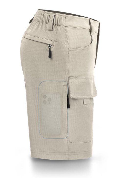 Hiauspor Men's Hiking Cargo Shorts 9"/10" Quick Dry Lightweight Waterproof for Golf Tactical Fishing Casual with 6 Pockets (Beige, 36)
