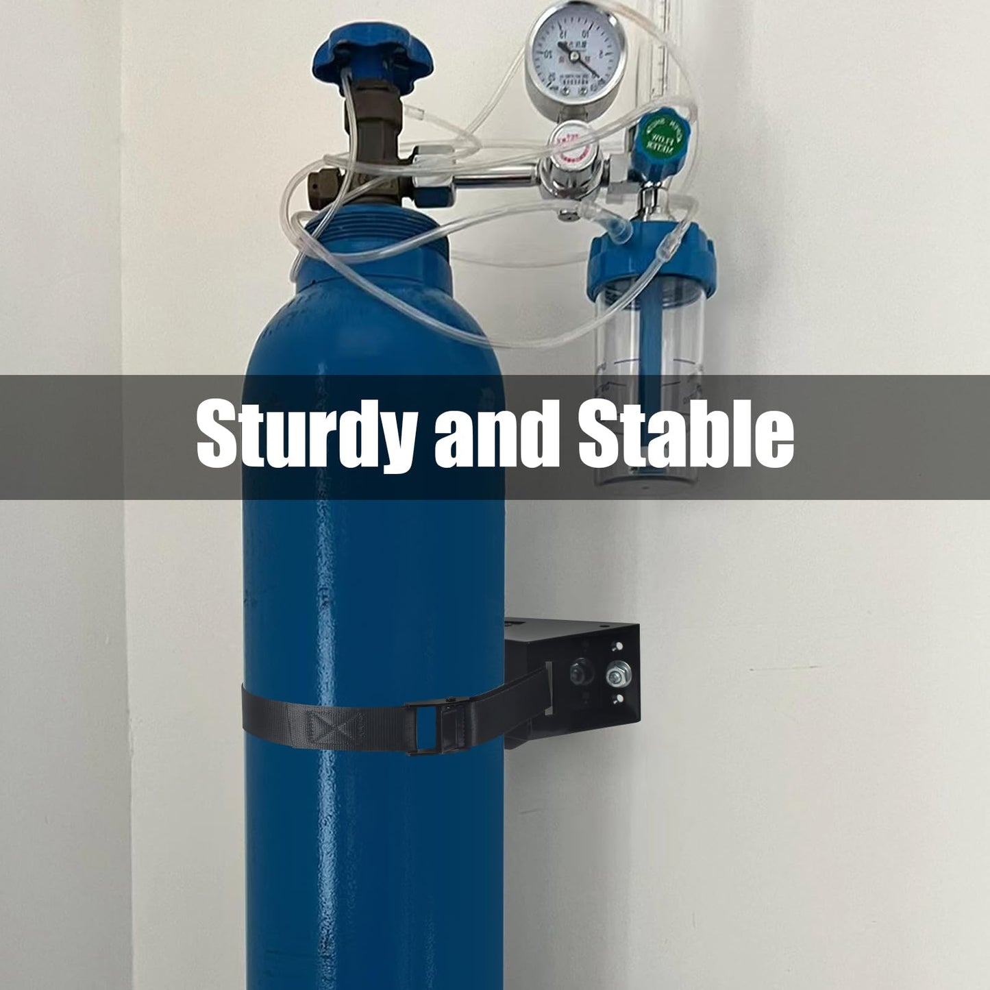 LrqzHsyl Propane Tank Holder Propane Tank Mount Gas Cylinder Holder high Quality ABS Gas Cylinder with Screws and Safety Chain Supported 4"-12",Supported 59inch ,for Cylinder Pack of (Black)