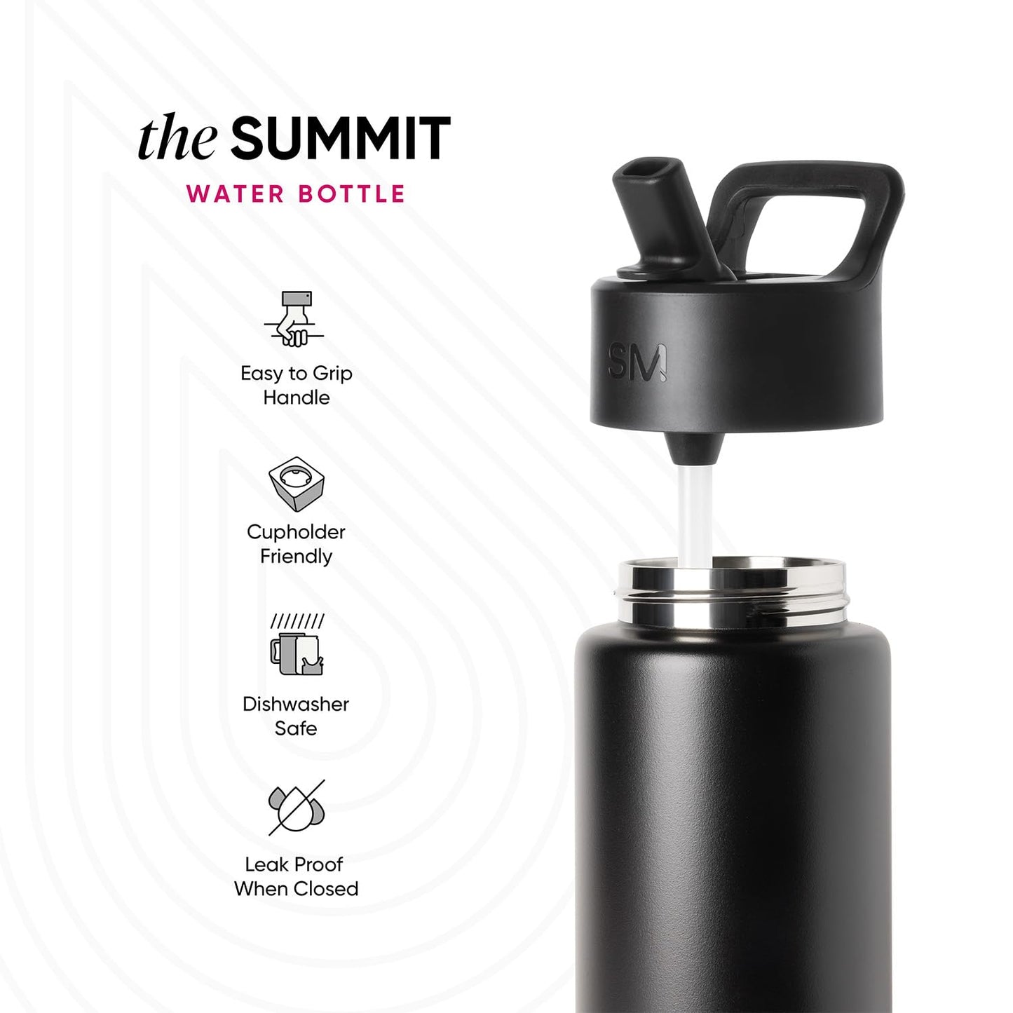 Simple Modern Kids Water Bottle with Straw Lid | 14oz Insulated Stainless Steel Kids Tumbler & Spill Proof Toddler Cup for School, Girls, Boys | Summit | Solar System