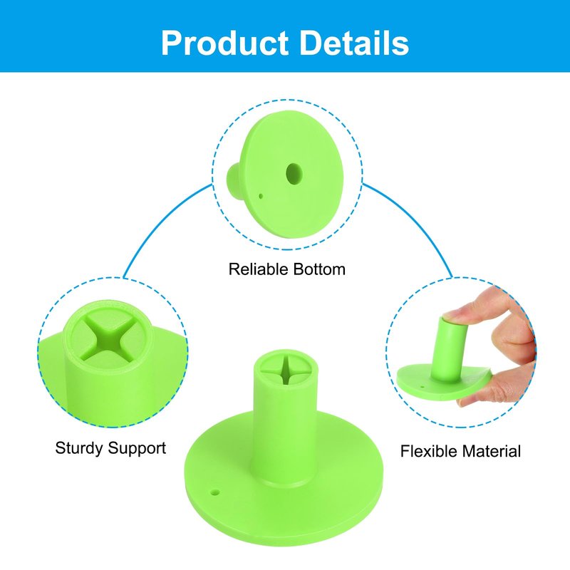 PATIKIL Rubber Golf Tee, 6 Pack 1.4 Inch Golf Practice Tees Training Driving Range Tee Stable Golf Ball Holder for Outdoors Indoors Hitting Mat, Green