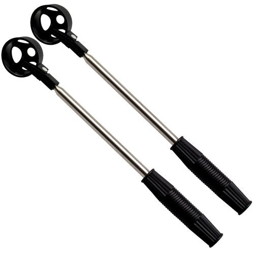 DYWISHKEY Telescopic Golf Ball Retriever, Golf Ball Picker, Golf Pick up Scoop, 16.5 Inch to 80 Inch Retracted Length, Stainless Steel Shaft, Automatic Locking Scoop (2Pcs)