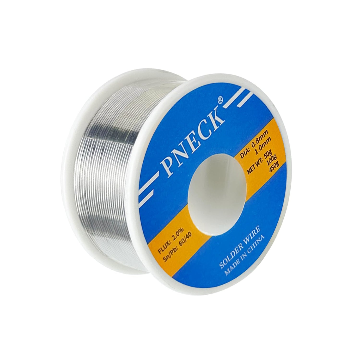 PNECK 60/40 Tin Lead Rosin Core Solder Wire for Electrical Soldering, 0.04" 3.53 oz (1.0 mm 100 g)
