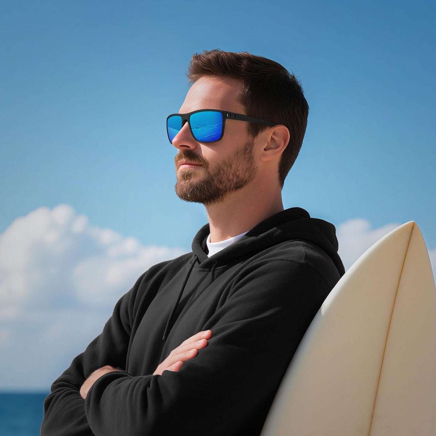 STORYCOAST Polarized Sunglasses - Classic Square Design for Men & Women | UV Protection for Sports & Outdoor Activities