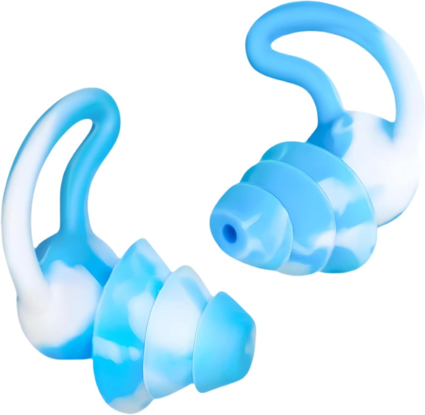 Tayogo Swimming Ear Plugs - 3 Pairs Waterproof Silicone Swim Earplugs for Surfing & Snorkeling | Blue