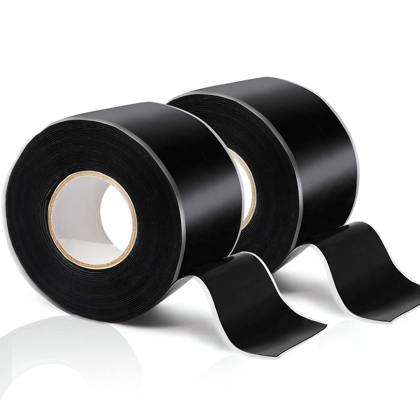 Golesh 2 Rolls Self Fusing Silicone Tape - 1in(W) X 10ft(L) Waterproof Tape, Water Leak Seal Tape, Rescue Tape, Plumbing Hose Repair Tape, Rubber Tape for Cable Winding Insulating, Black