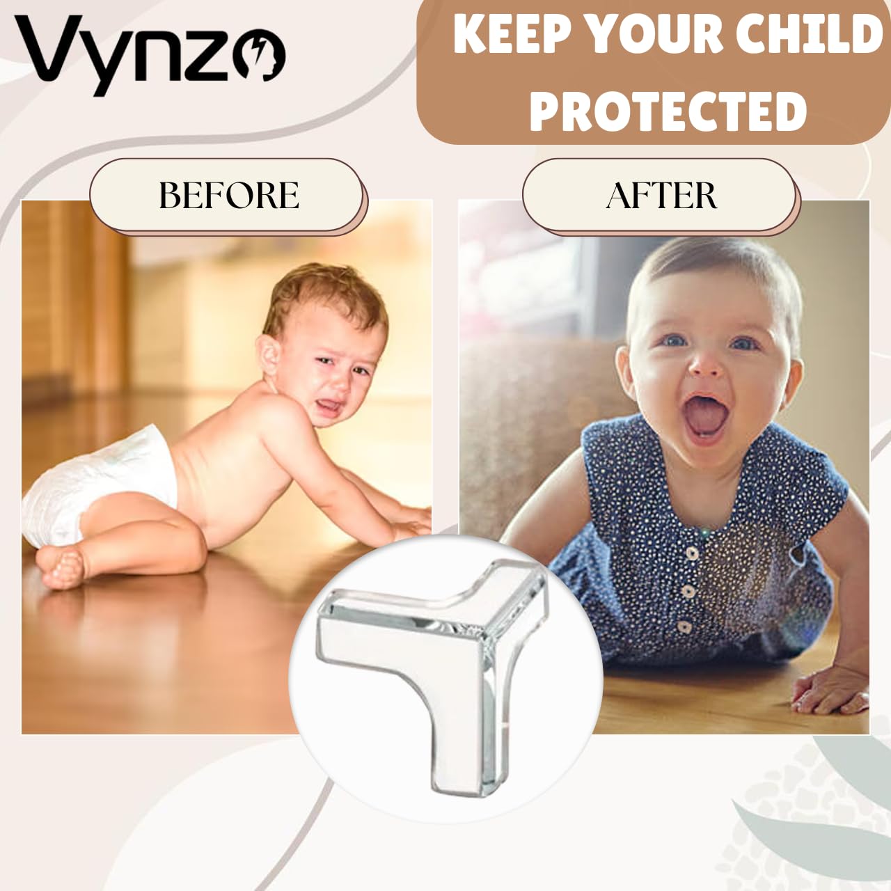 VYNZO 12 Pack Corner Protector Baby – T-Shaped Baby Proof Corners and Edges with Safety Bumpers, Soft Silicone Table Corner Covers Baby Safety, Corner Guards