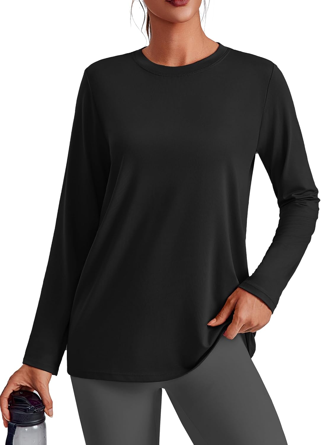 PINSPARK Long Sleeve Workout Tops for Women - Quick Dry, UPF 40+ Athletic Shirt | Loose Fit for Gym & Hiking