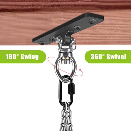 Dolibest Heavy Duty Swing Hangers - 2 Pack Indoor/Outdoor Swing Set Accessories | 900LB Capacity, Includes Carabiner & Hardware