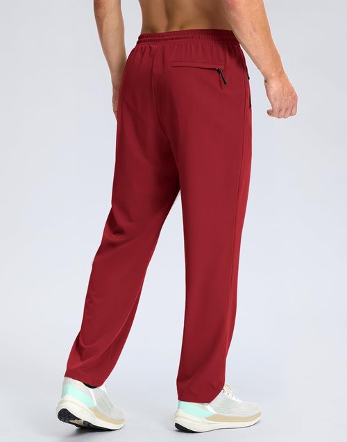 G Gradual Men's Lightweight Athletic Pants - Quick Dry Workout Sweatpants with 3 Zipper Pockets