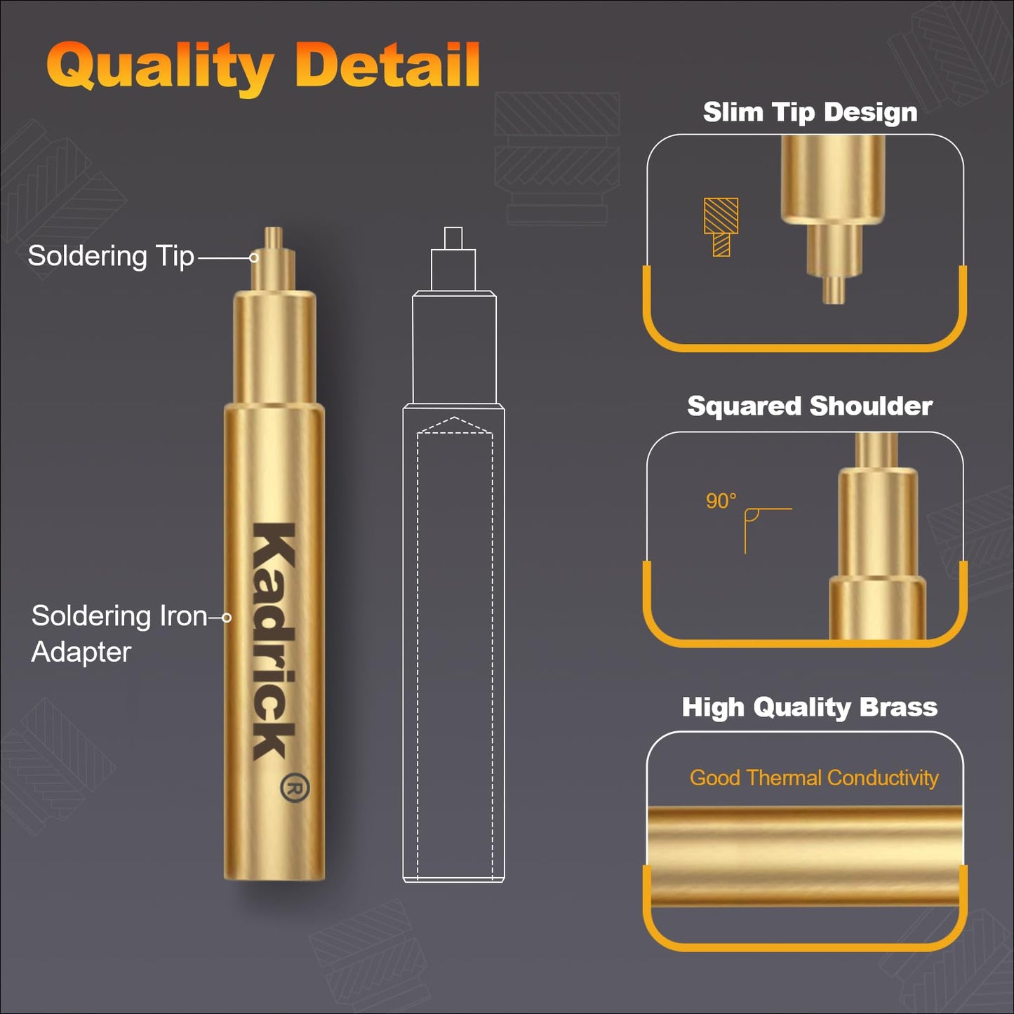 Heat Set Insert Tool,Tips for Threaded inserts M2 M2.5 M3 M4 M5 M6, Soldering Iron Tips for 3D Printer Users,Compatible with 900M/T18/FX-888D Irons- Press Tool for Plastic 3D Printer Components