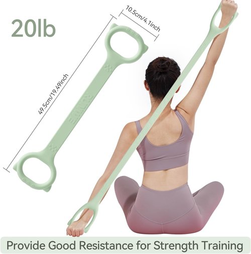 Figure 8 Workout Resistance Band - Durable Elastic Bands for Arm, Back & Shoulder Exercises | 20, 30, 40lb Options