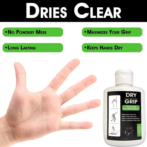 W4W Dry Hands & Pole Grip Solution – Transparent, Non Sticky, Anti-Slip Solution for Pole Dancing, Tennis, Golf and all Sports - Repels Sweat & Moisture from Hands (2 Pack)