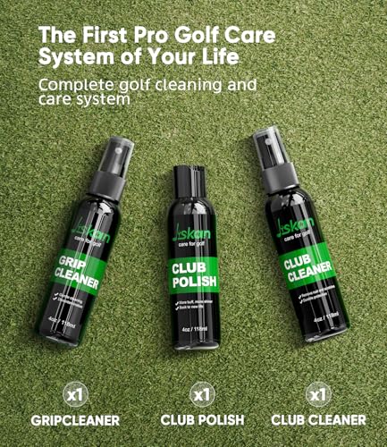 Jiskan Golf Cleaning Kit with Club Cleaner Brush & Towel - Professional Golf Accessories