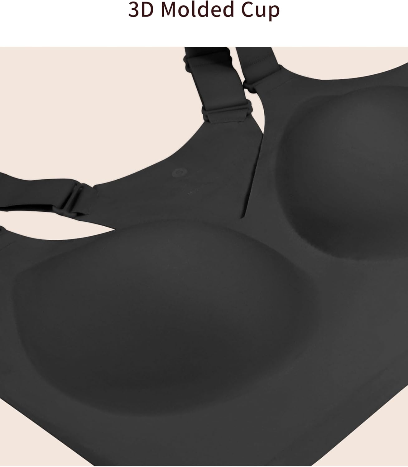 The Gym People Women's Wireless Push-Up Bralette - Comfortable Seamless Racerback Design