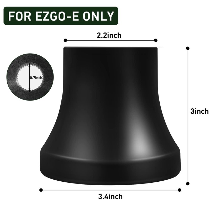 QYMOPAY Golf Cart Steering Wheel Adapter for EZGO TXT & RXV with 5-6 Holes Steering Wheel (Black Golf Cart Adapter for EZGO)