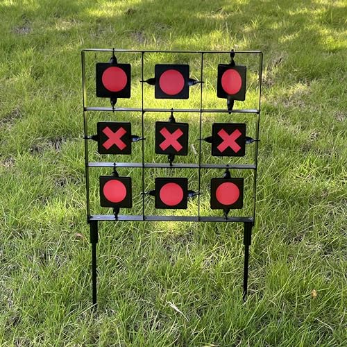 Spinning Tic-Tac-Toe Airsoft Target - Durable Steel Design