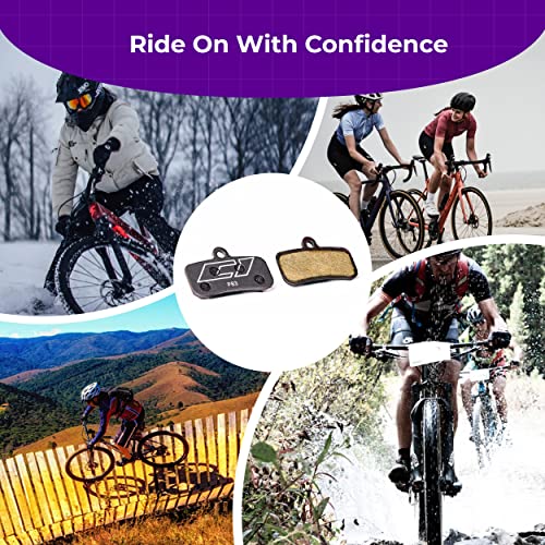 Cycle1st Semi-Metallic Bike Disc Brake Pads for Shimano Tektro TRP 2 Pairs Black
