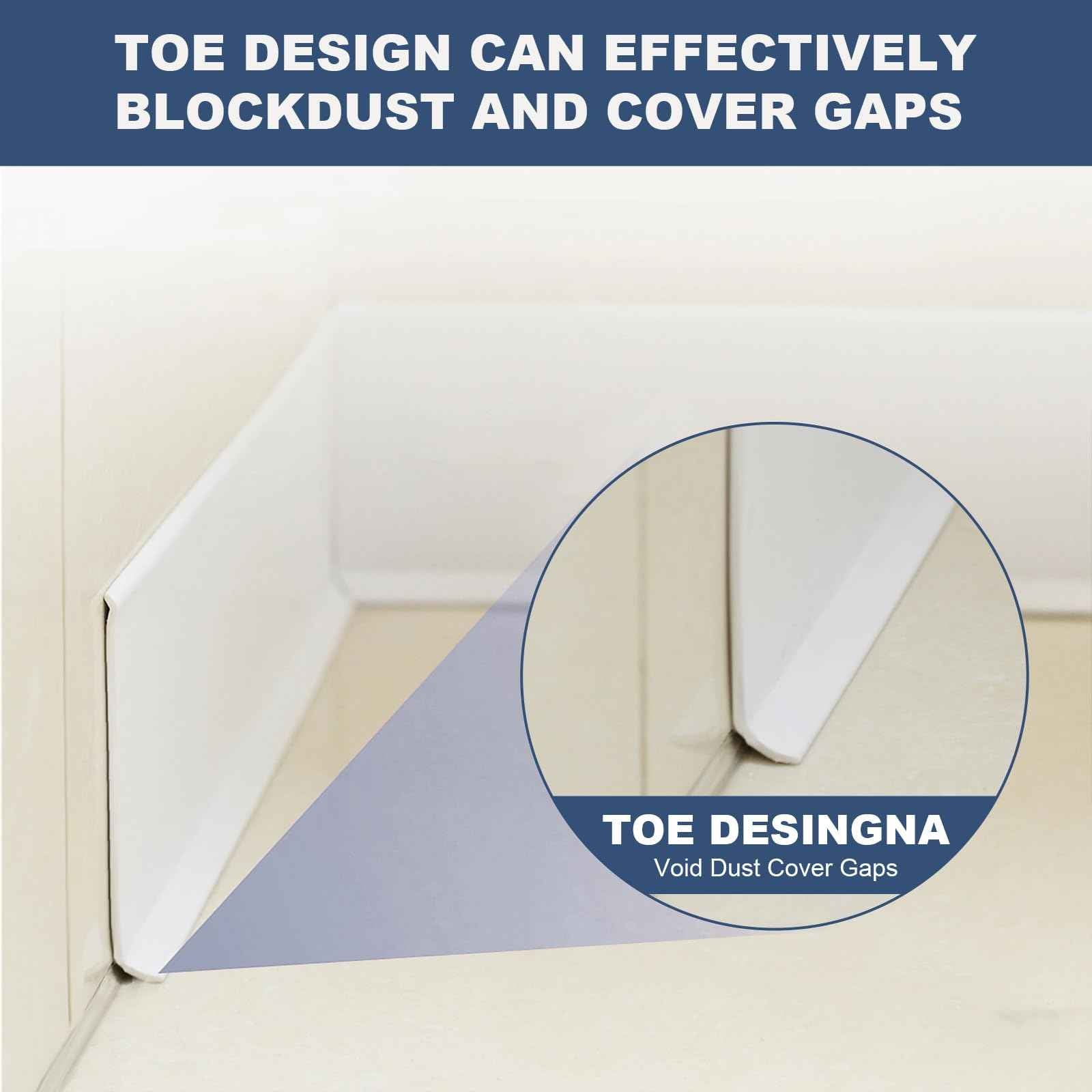 DSGL Flexible Baseboard Molding Trim, 4 in x 20 Ft Self-Adhesive Vinyl Wall Base,Peel and Stick Rubber Wall Base Moulding Trim (White)