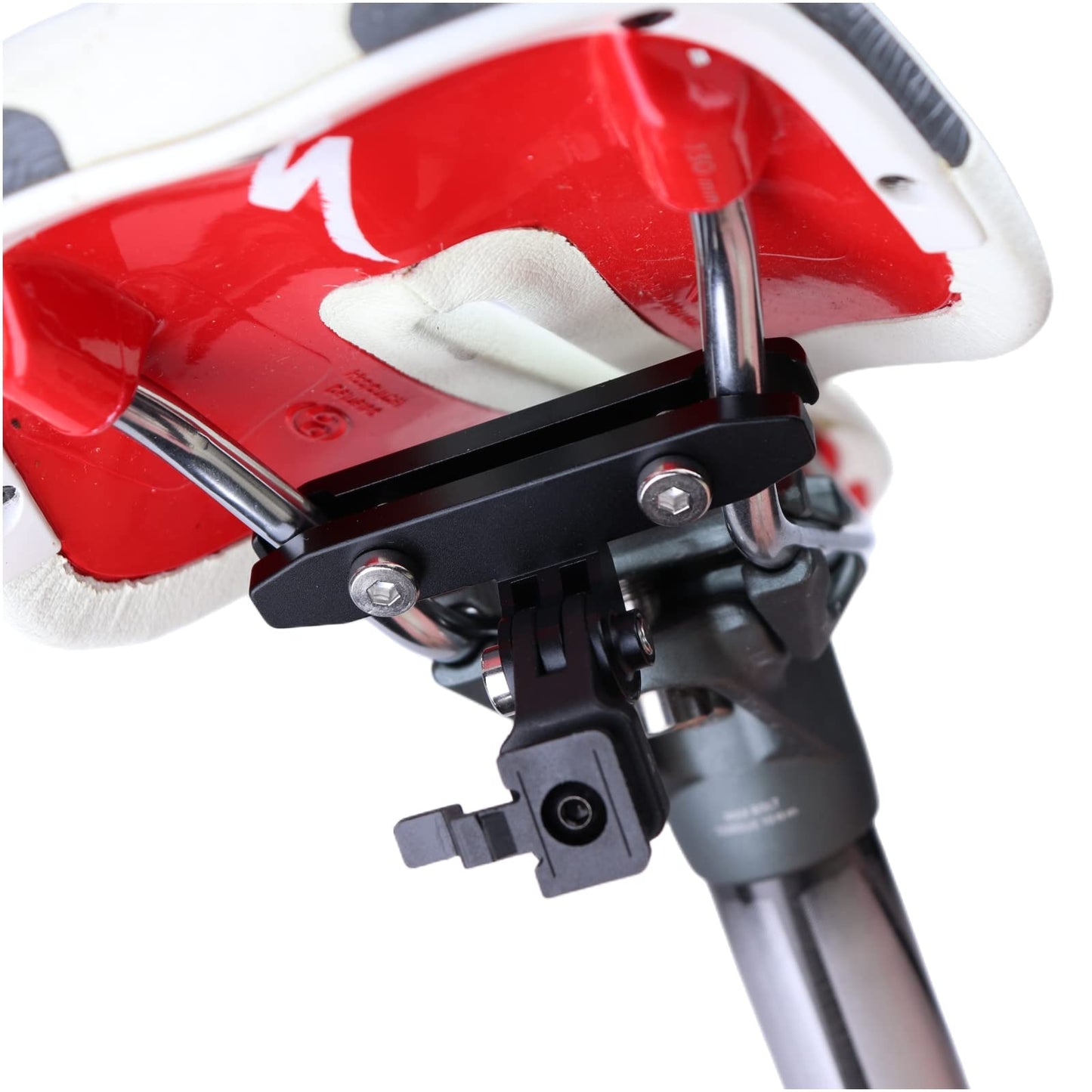 NELboNs Bike Taillight Saddle Mount Aluminum Alloy Compatible with Bon Trager Ion Pro RT Headlight Adapter, Bicycle Saddle Radar Tail Light Mount for T rek Light Holder