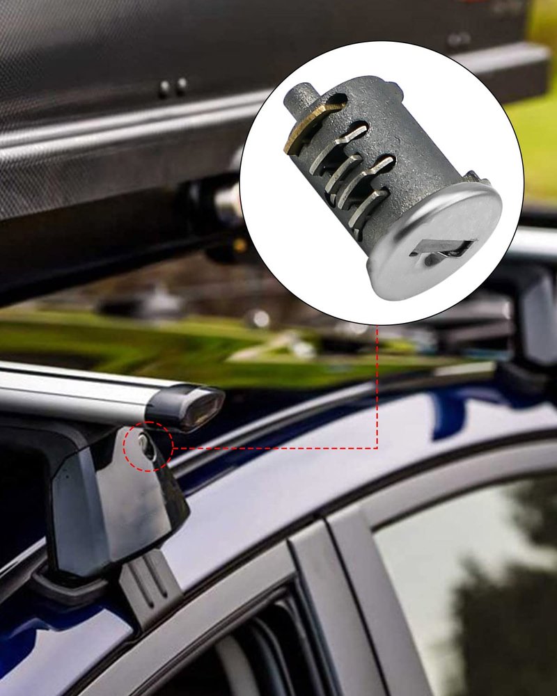 4 Pack Lock Cylinders Fit for Yakima Car Roof Rack System Components SKS Lock Cores, Includes 4 Cylinders Cores, 2 Opening Keys and 1 Control Key
