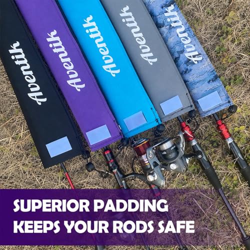 Neoprene Fishing Rod Sleeve - 60-inch Protective Rod Cover with Air Vent